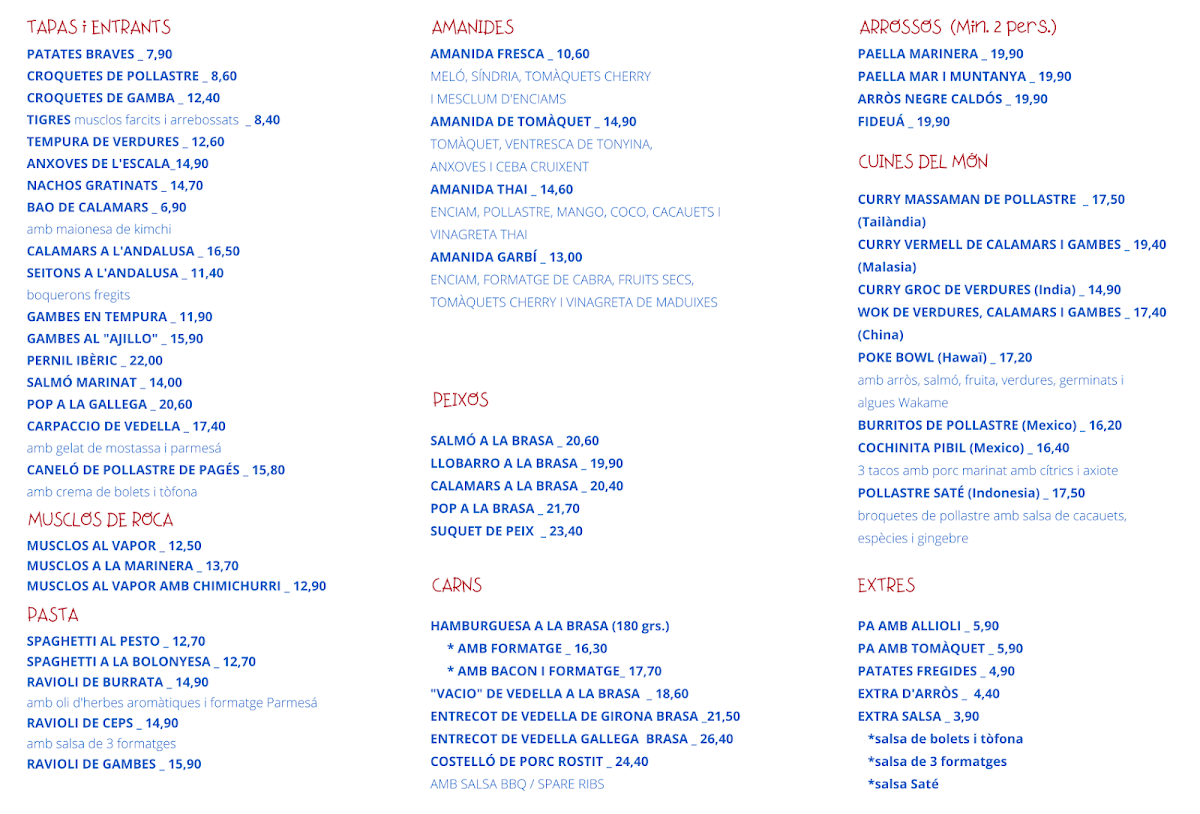 Menu Restaurant Garbi De L'estartit-2