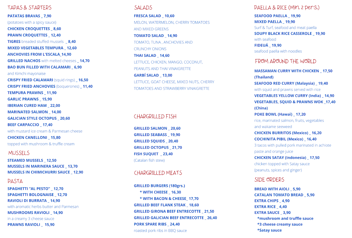 Menu Restaurant Garbi De L'estartit-4