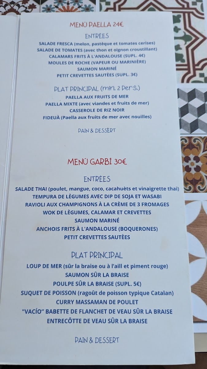 Menu Restaurant Garbi De L'estartit-6